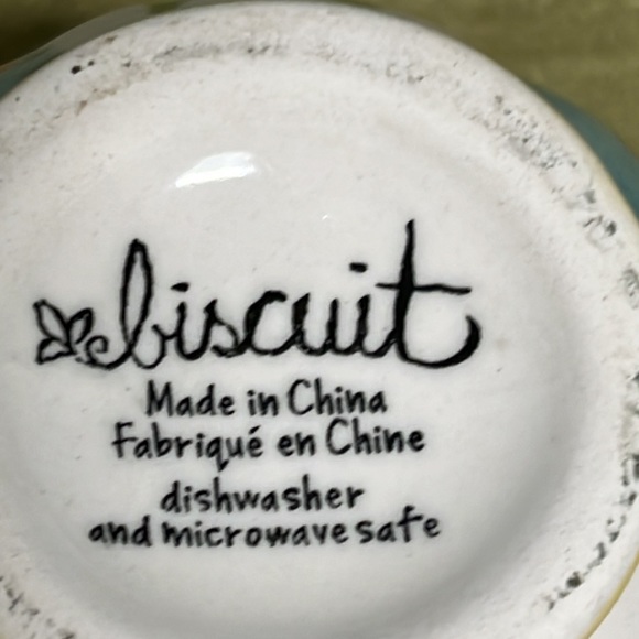 Biscuit for Anthropologie Coffee Mug or Cup 10 oz Sunflowers Pansies Colorful! - Picture 10 of 12